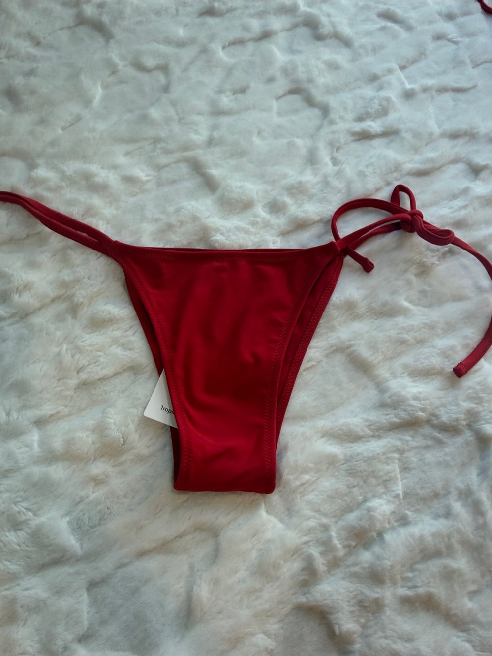 Tropic Of C Women’s Red Tie-Side Swim Bottom Size XS.
